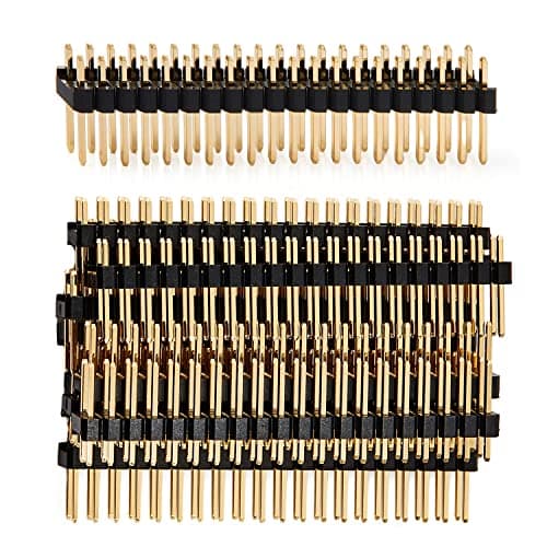 Image of CHANZON Pin Header Strip for Arduino Gpio 2x20 pin x 10pcs Male Headers Pins Straight Double Row Gold Plated Pitch 2.54mm 0.1 inch Breakaway for PCB Connector Raspberry pi Machine Breadboard