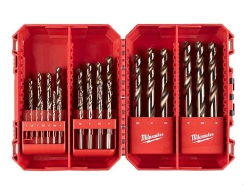 Image of Milwaukee HSS-G Red Cobalt Metal Drill Bit Set, 1-13 mm, 25 Pieces - 4932493868