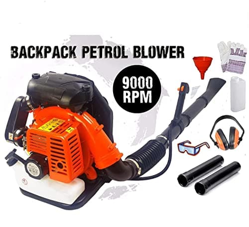 Image of Dealourus 65cc Petrol Backpack Leaf Blower, Extremely Powerful - 210MPH Lightweight With New and Improved Padded Support Straps For Maximum Comfortability