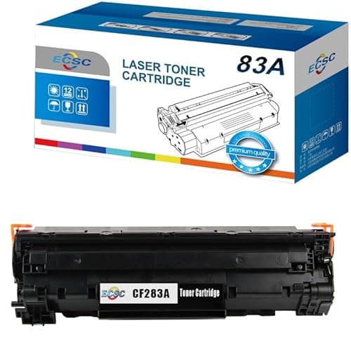 Image of ECSC Toner Cartridge CF283A / 83A For Printer, Compatible With HP LaserJet Pro M201dw M201n MFP M125a MFP M125nw MFP M125rnw MFP M127fn MFP M127fp MFP M127fw MFP M225dn MFP M225dw (Black, 1-Pack)