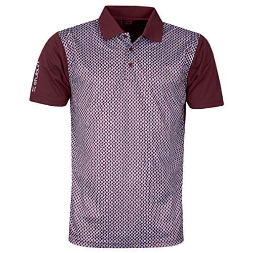 Image of Stuburt Golf Mens Chartsworth Polo Shirt - Burgundy - M