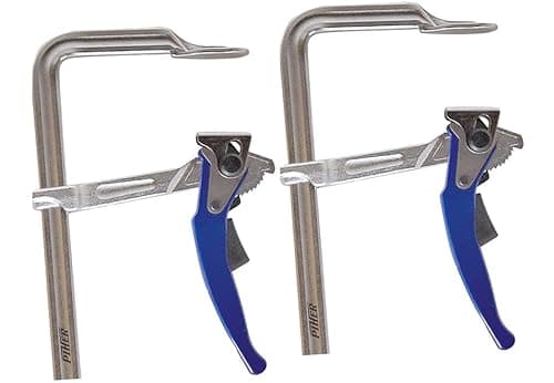 Image of Pair of Piher PAL lever clamps, fast screw clamp made of forged steel, clamping force up to 600 kg, projection up to 12 cm (depending on model) (opening 50 cm, clamping force 550 kg)