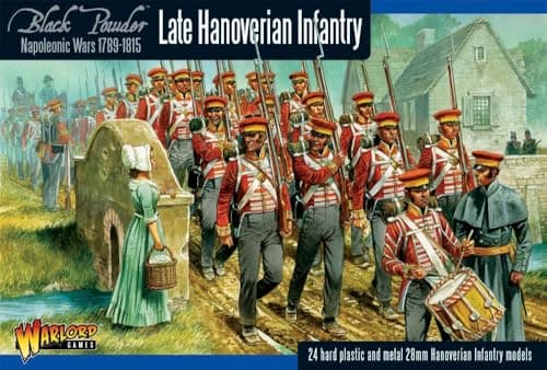 Image of Hanoverian Infantry - 28mm Scale Plastic Miniatures for Black Powder by Warlord Games - Highly Detailed Napoleonic Era for Table-top Wargaming