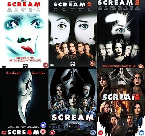 Image of Scream 1-6 Film Collection DVD - Scream 1 / Scream 2 / Scream 3 / Scream 4 / Scream 5 / Scream 6 - Scream 6 Film Collection DVD