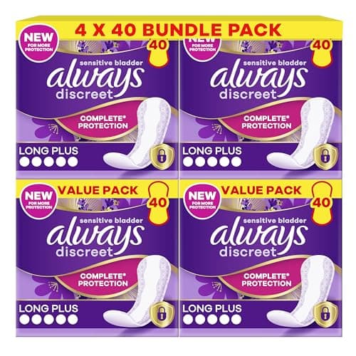Image of Always Discreet Plus Incontinence Liners for Sensitive Bladder - Pack of 160