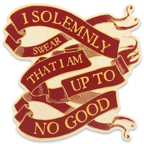 Image of Harry Potter I Solemnly Swear I Am Up to No Good Wood Wall Decor - Vintage Harry Potter Wall Art for Home or Office