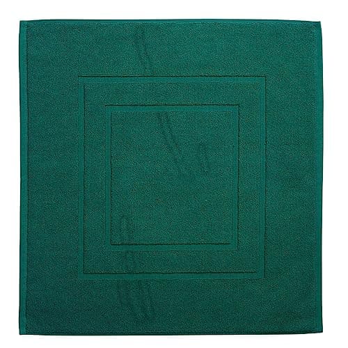 Image of Christy Brixton Bath Mat | 100% Cotton Shower Mat | Super Absorbent | Emerald