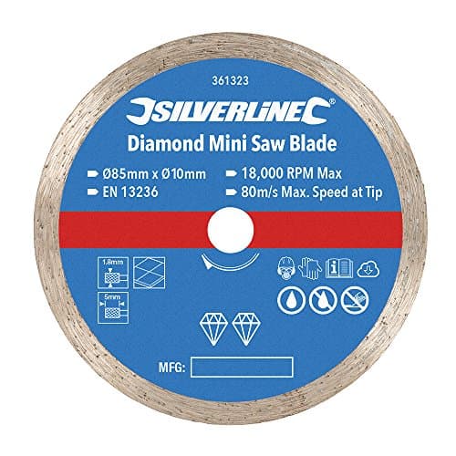 Image of Silverline 361323 Diamond Mini Saw Blade 85 mm Dia - 10 mm Bore