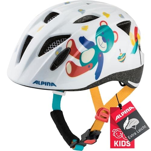 Image of ALPINA Unisex - Children, XIMO cycling helmet, white bear gloss, 49-54 cm