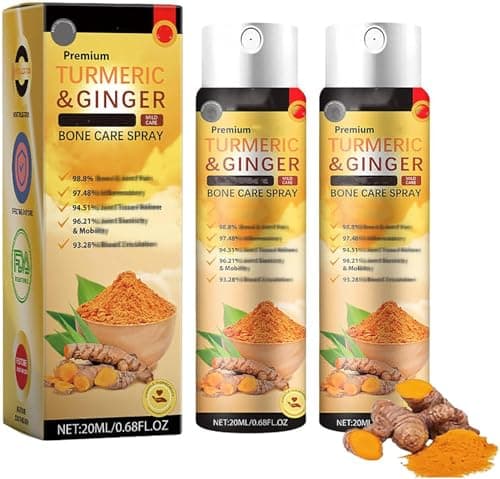 Image of Joint & Bone Therapy Turmeric Ginger Treatmenr Spray,Turmeric Ginger Bone Therapy Spray,20ml Turmeric & Ginger Bone Care Spray,Women Men Natural Turmeric Ginger Spray (2PC)