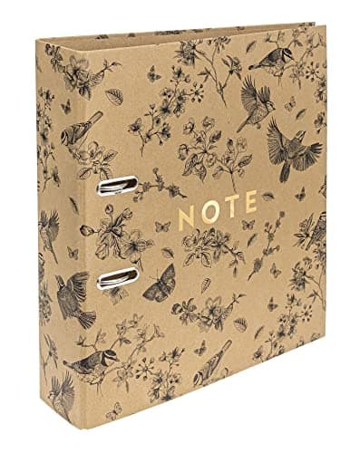 Image of Interdruk Lever Arch File A4 75 mm - Natural Brown Kraft - Birds