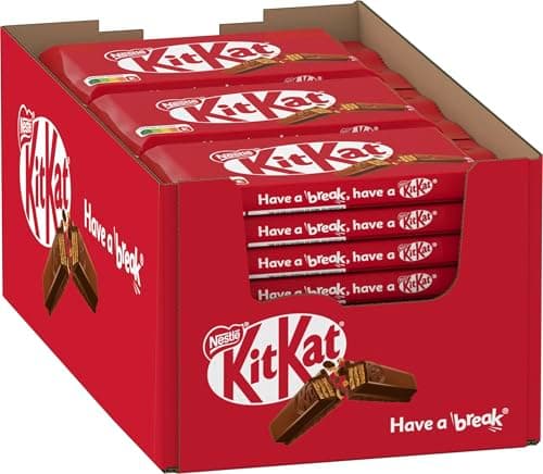 Image of Nestle KitKat Classic chocolate bar, crunchy bar with milk chocolate & crispy waffle, pack of 24 (24x41.5g)