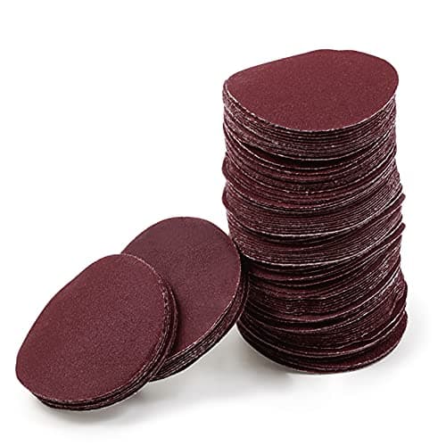 Image of LEONTOOL 2 Inch Hook and Loop Sanding Discs 180 Grit 100Pcs Sandpaper Discs for Random Orbital Sander Pads Grinding Polishing Metal Wood Rubber Leather Plastic Stone Glass