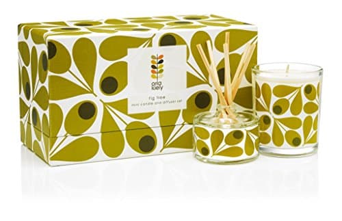 Image of Orla Kiely Fig Tree Mini Candle & Diffuser Gift Set