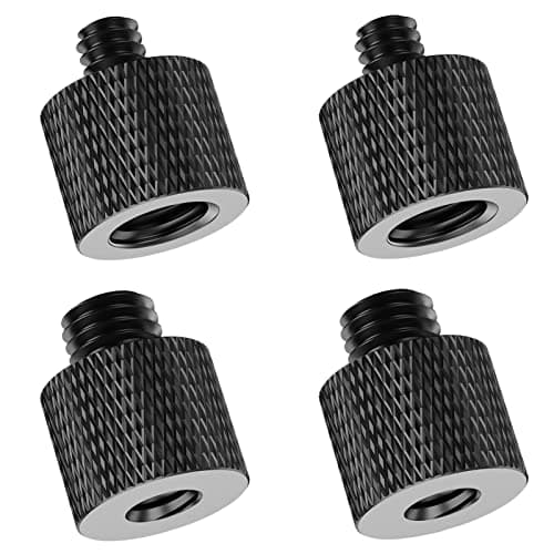 Image of 3/8 to 1/4 Adapter 1/4 to 3/8 tripod screw Adapter, 1/4 Male to 3/8 Female and 3/8 Male to 1/4 Female Camera Screw Adapter for Camera Tripod Mic Stand Mount Rigych