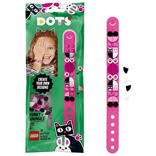 Image of LEGO 41901 DOTS Funky Animals Bracelet DIY Jewellery Beads Set, Art and Craft for Kids