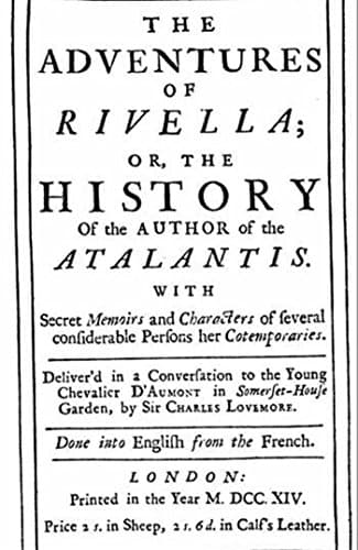 Image of The Adventures of Rivella: or The History of the Author or The New Atalantis
