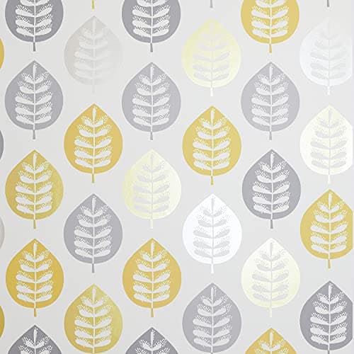 Image of Arthouse Amira Leaf Ochre Wallpaper