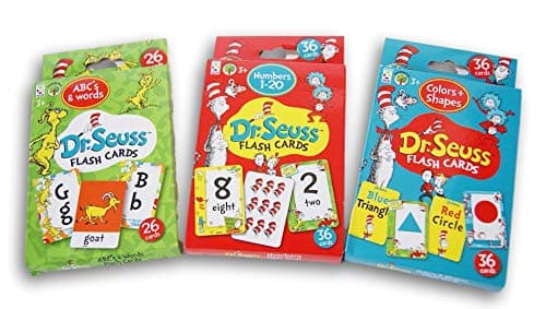 Image of Retail Dr. Seuss Educational Flash Card Bundle - ABCs & Words, Numbers, and Colors & Shapes - 98 Cards Total