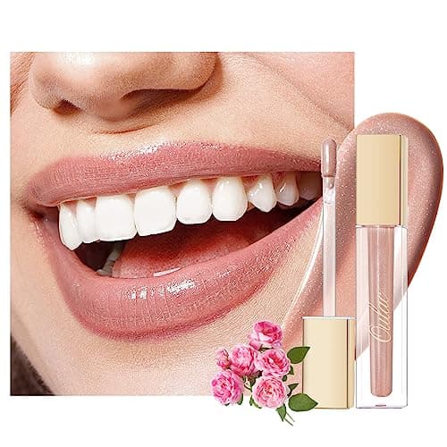 Image of Oulac Nude Shimmer Liquid Lipstick High-Shine Glitter Lip Gloss for Women Shimmer Non-Sticky Glossy Finish Liquid Lipstick Hydrating Lip Gloss Fuller-looking Lip Makeup Vegan & Cruelty-Free 09