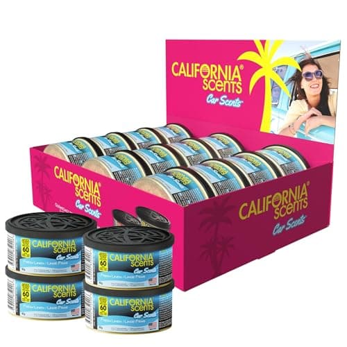 Image of California Scents Car Scents Fresh Linen Scent 12 Pack of Car Air Fresheners