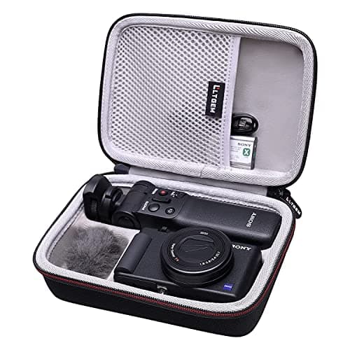 Image of Hard Case for Sony ZV-1 / ZV-1F / ZV-1 II Digital Camera by LTGEM. Fits Vlogger Accessory Kit Tripod and Microphone - Travel Protective Carrying Storage Bag(Black+Grey)