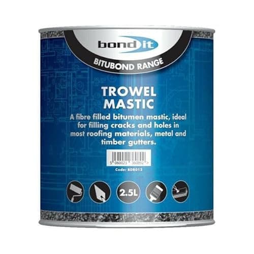 Image of Bond It Trowel Mastic Fibre Filled Bitumen Paint Roof Repair Compound (2.5L)