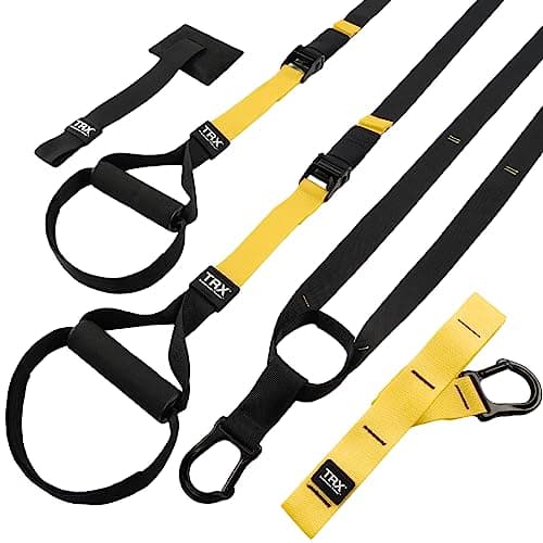 Image of TRX All-in-One Suspension Training System, For Weight Training, Cardio, Cross-Training & Resistance Training, Full-Body Workout for Home, Travel & Outdoors, Includes Indoor & Outdoor Anchors
