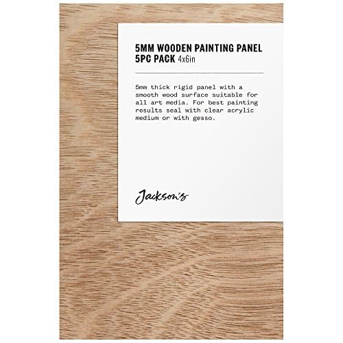 Image of Jackson's : 5mm Wooden Painting Panel : 4x6in (Apx.10x15cm) : Pack of 5
