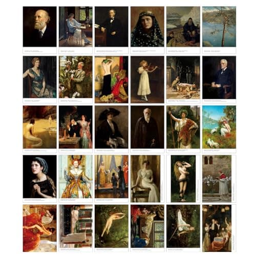 Image of HOSTEESSCHOICE Beautiful Art Postcards set of 30 English Artist John Maler Collier Post card variety pack Famous Painting Scenery