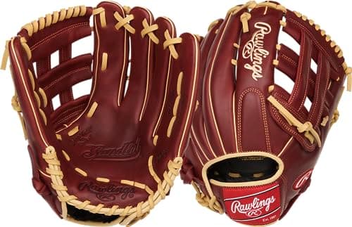 Image of Rawlings Sandlot Series Leather Pro H Web Baseball Glove, Right Hand Throw, 12-3/4", Regular