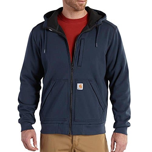 Image of Carhartt Men's Wind Fighter® Relaxed Fit Midweight Full-Zip Sweatshirt, Navy, M