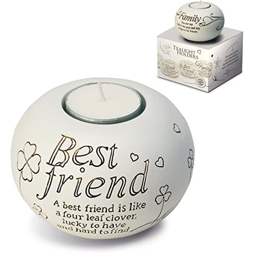 Image of Said with Sentiment Tealight Holder 7301 Best Friend