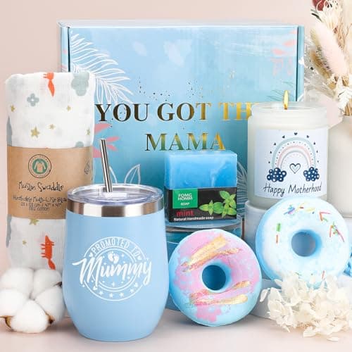 Image of pengtai New Mum Gifts Pamper Kit,Gender Reveal Gift for Mum to Be,Relaxing Spa Gifts for New Mums,Pregnancy Reveal Gift Ideas for First Time Mums