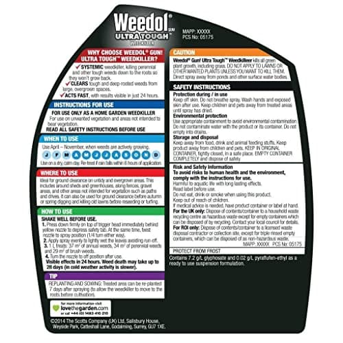 Image of Weedol Ultra Tough Weedkiller Ready to Use 1ltr