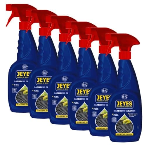 Image of Jeyes BBQ Cleaner (6 x 750ml) – Fast-Acting Formula Cuts Through Burnt-On Food and Grease - Oven Cleaner Heavy Duty - Odour and Taint-Free - Safe for Grills, Racks and BBQ Surfaces