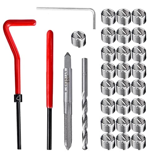 Image of Bestgle Thread Repair Kit, 30Pcs M5 x0.8 mm Car Helical Coil Repair Set, Wire Insert Kit Compatible Hand Tool Set for Automatic Repairing