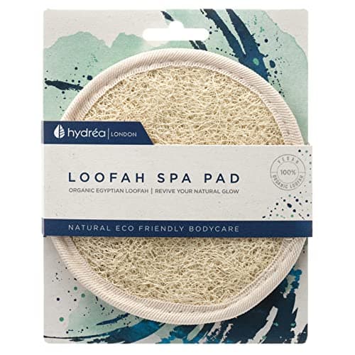 Image of Hydréa London Organic Egyptian Loofah Luxury Exfoliating Body Pad Natural Quality Spa Bodycare for Bath Shower