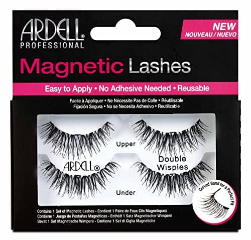 Image of Ardell False Eyelashes Magnetic Lashes Double Wispies Black Full Volume Long Length Easy-To-Apply No Adhesive Invisiband Comfortable Wear Reusable Vegan-Friendly Cruelty-Free Magentic Lashes