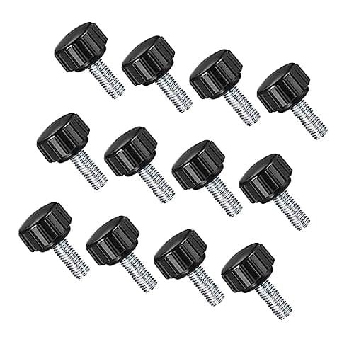 Image of MACHSWON Knurled Clamping Knobs Grip Thumb Screw on Type for Saw, Drill Press, Lathe and Routing jigs Male Thread Knurled Clamping Knobs M5 x 15mm 12pcs