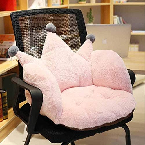 Image of Crown Office Soft Cushion Plush Comfort Seat Pad Cozy Warm Seat Pillow Armchair Seat Support Relieves Back Coccyx Sciatica Tailbone Pain Relief Chair Cushions for Home Office Sofa Car Wheelchair