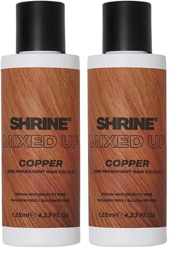 Image of Shrine Mixed Up Semi Permanent Colour Copper 125ml | Pre-mixed with nourishing ingredients | Ready-to-use hair colour | Vegan and Cruelty Free | Quick application | Locks Moisture and prevents dryness