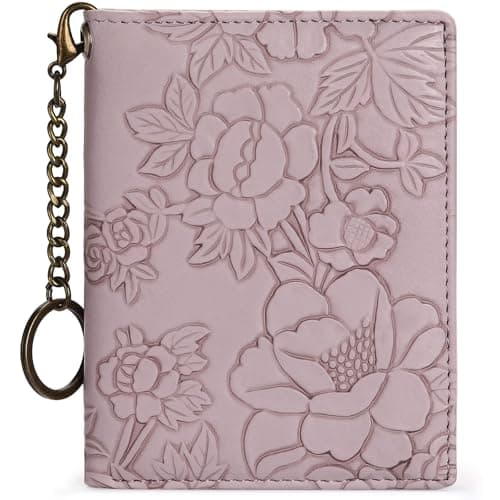 Image of FALAN MULE Small Purses for Women, RFID Blocking Leather Bifold Ladies Purse Zipper Coin Purse with Card Slots