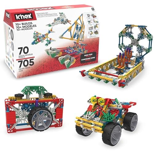 Image of K'NEX | Imaginative Building Set 70+ Model | Educational Toys for Kids, 705 Piece STEM Learning Kit, Fun and Building Construction Toys, Suitable for Kids Aged 7+ | Basic Fun 13419
