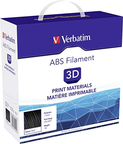 Image of VERBATIM ABS filament 3D printing - 1.75 mm - 1 kg - high performance acrylonitrile-butadiene-styrene for material extrusion - for 3D printer and 3D pen - 3D printer filament made of ABS - black