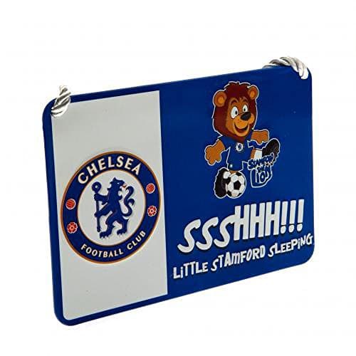 Image of Official Chelsea FC Metal Bedroom Mascot Sign (16 x 11cm)