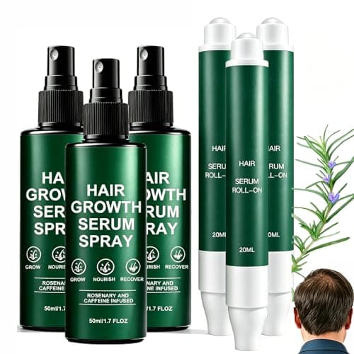 Image of Hair Growth Serum Roll-On Hair Growth Spray Set,Rosemary Spray for Hair Growth,Rosemary Oil for Regrowth Thicker & Stronger Hair, Mild,Non-Greasy,Easy to Absorb,Suitable for All Hair Types (3Set)