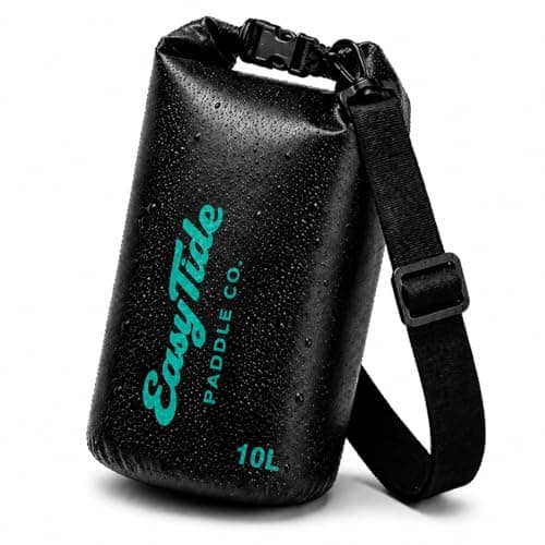 Image of EasyTide 10L Waterproof Dry Bag – Roll Top Dry Sack for Kayaking, Paddleboarding, Camping & Beach – Lightweight Durable Gear Bag with Shoulder Strap