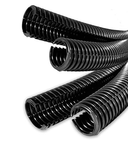 Image of Black Spiral Conduit Split Tube Cable Tidy Wire Loom Harness 12mm ID x 16mm OD (2m Length)
