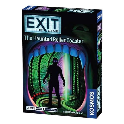Image of Thames & Kosmos - EXIT: The Haunted Roller Coaster - Level: 2/5 - Unique Escape Room Game - 1-4 Players - Puzzle Solving Strategy Board Games for Adults & Kids, Ages 10+ - 697907